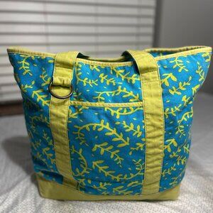 Vintage Old Navy Blue Flower Tote Bag